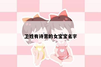 卫姓有诗意的女宝宝名字