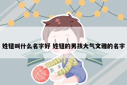 姓钮叫什么名字好 姓钮的男孩大气文雅的名字