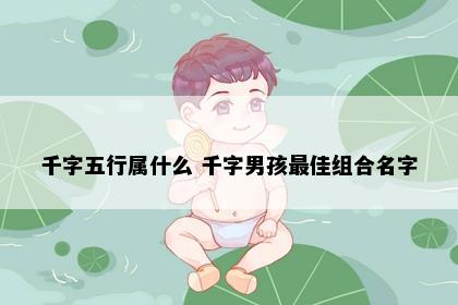 千字五行属什么 千字男孩最佳组合名字