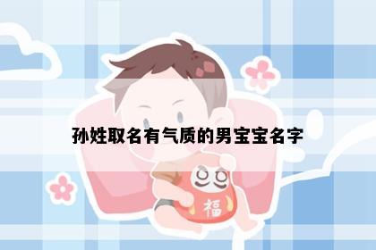孙姓取名有气质的男宝宝名字