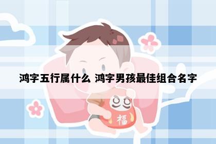 鸿字五行属什么 鸿字男孩最佳组合名字